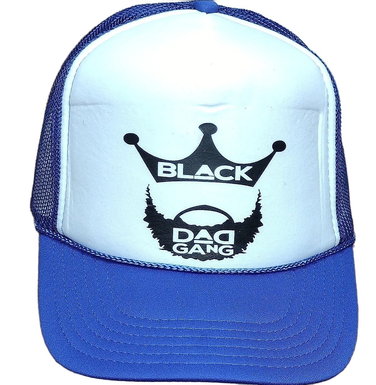 Royal blue, White and Black BDG trucker hat