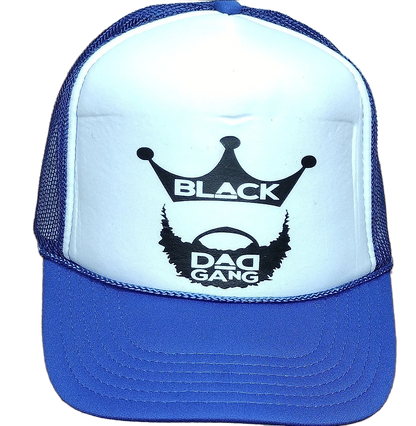 Royal blue, White and Black BDG trucker hat