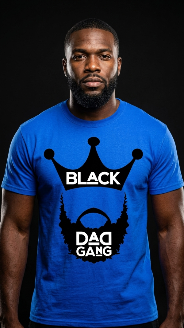 Copy of Royal blue, black and white BDG TEE shirt