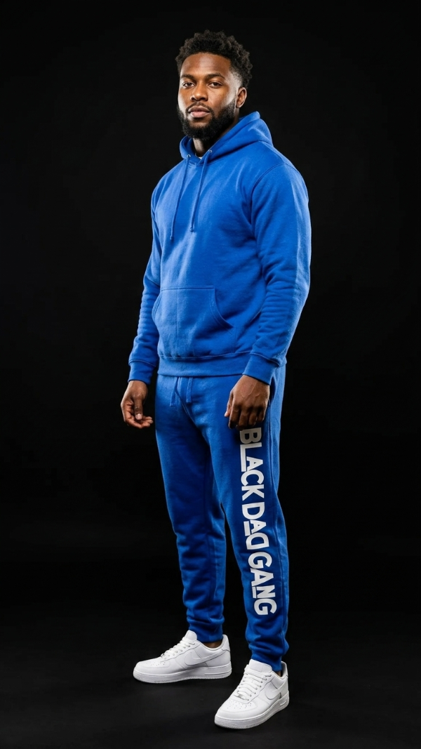 Royal blue and white jogger sweats