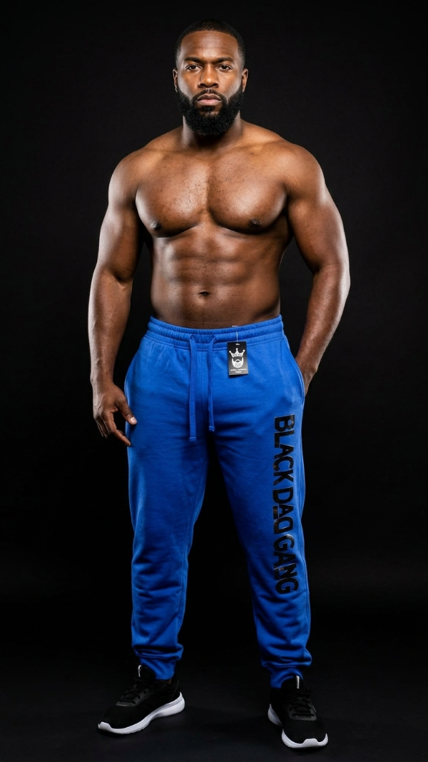 Royal Blue, Black and white jogger sweats