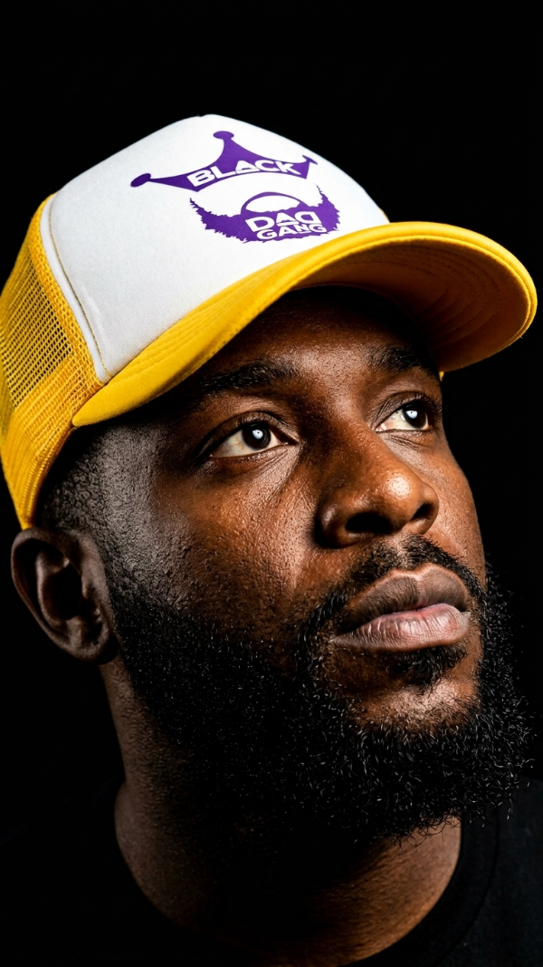 Gold ,White and Purple Black dad hat