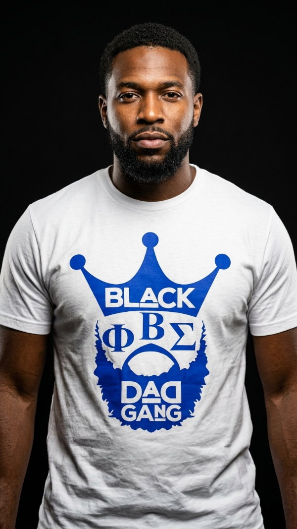White and Royal blue Phi BETA SIGMA Tee shirt