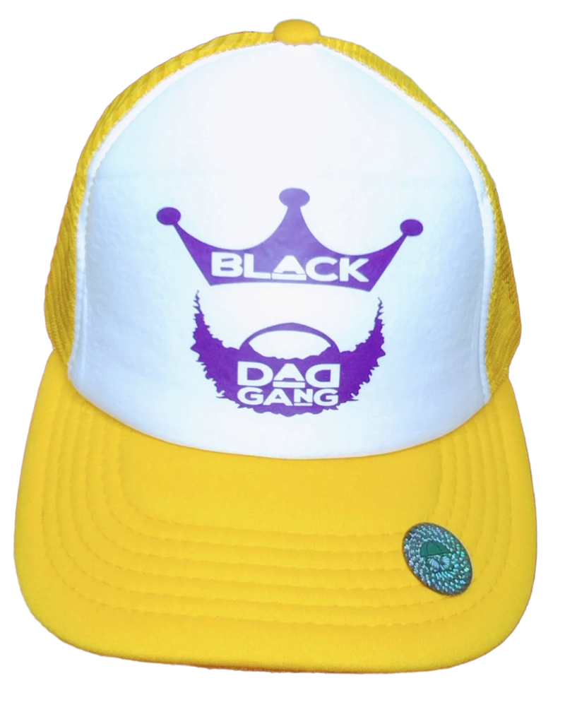Gold ,White and Purple Black dad hat